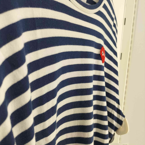 プレイコムデギャルソン PLAY COMME des GARCONS 22AW INVADER STRIPED L/S T-SHIRT ハートロゴ インベーダー ボーダー カットソー メンズ JPN:XXL